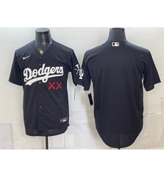 Men Los Angeles Dodgers x KAWS Black Vapor Premier Limited Stitched Baseball Jersey