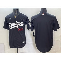 Men Los Angeles Dodgers x KAWS Black Vapor Premier Limited Stitched Baseball Jersey