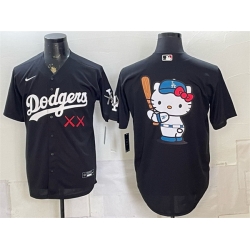 Men Los Angeles Dodgers x KAWS Team Big Logo Black Vapor Premier Limited Stitched Baseball Jersey