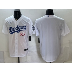 Men Los Angeles Dodgers x KAWS White Vapor Premier Limited Stitched Baseball Jersey