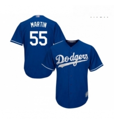 Mens Los Angeles Dodgers 55 Russell Martin Replica Royal Blue Alternate Cool Base Baseball Jersey 