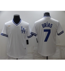 Men's Los Angeles Dodgers #7 Julio Urias White Stitched Baseball Jersey