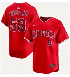 Men Nike Los Angeles Nike Jose Soriano #59 Red Stitched FLex base Jersey
