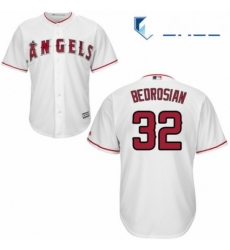 Youth Majestic Los Angeles Angels of Anaheim 32 Cam Bedrosian Authentic White Home Cool Base MLB Jersey 