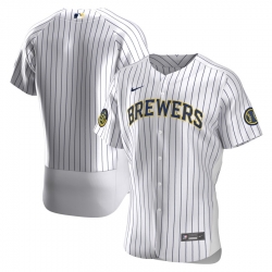 Brewers Blank White Nike 2020 Flexbase Jersey