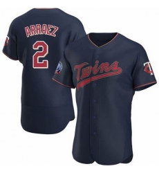 Men Minnesota Twins 2 Luis Arraez Men Nike Navy Home 2020 Flex Base Player MLB Jersey