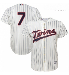 Mens Majestic Minnesota Twins 7 Joe Mauer Replica Cream Alternate Cool Base MLB Jersey