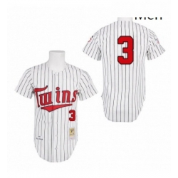 Mens Mitchell and Ness 1991 Minnesota Twins 3 Harmon Killebrew Replica White Throwback MLB Jersey