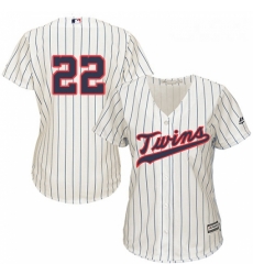 Womens Majestic Minnesota Twins 22 Miguel Sano Replica Cream Alternate Cool Base MLB Jersey