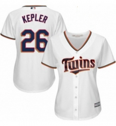 Womens Majestic Minnesota Twins 26 Max Kepler Replica White Home Cool Base MLB Jersey