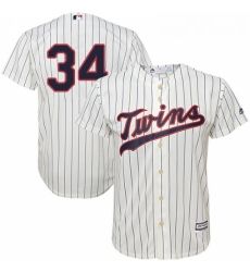 Youth Majestic Minnesota Twins 34 Kirby Puckett Replica Cream Alternate Cool Base MLB Jersey