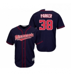 Youth Minnesota Twins 38 Blake Parker Replica Navy Blue Alternate Road Cool Base Baseball Jersey 