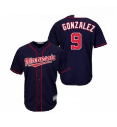 Youth Minnesota Twins 9 Marwin Gonzalez Replica Navy Blue Alternate Road Cool Base Baseball Jersey 