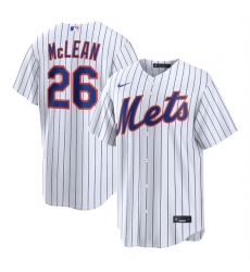 Men New York Mets 26 Nolan McLean 2026 White Cool Base Stitched Baseball Jersey Men New York Mets 26 Nolan McLean 2026 White Cool Base Stitched Baseball Jersey