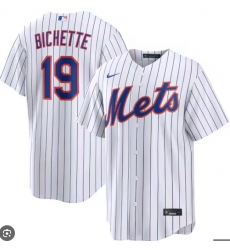 Men New York Mets Nike Bo Bichette #19 White Home Stitched Player Jersey Men New York Mets Nike Bo Bichette #19 White Home Stitched Player Jersey