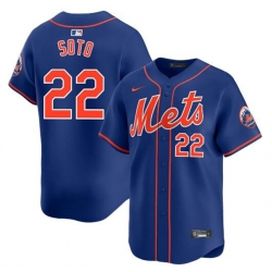 Youth New York Mets 22 Juan Soto Royal 2024 Alternate Limited Stitched Baseball Jersey