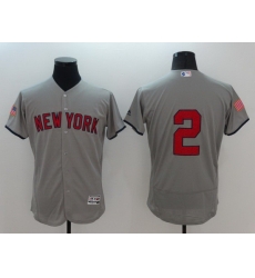 Men New York Yankees 2 No name Grey Elite Independent Edition 2021 MLB Jerseys