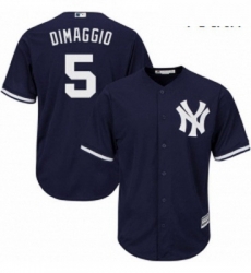 Youth Majestic New York Yankees 5 Joe DiMaggio Replica Navy Blue Alternate MLB Jersey