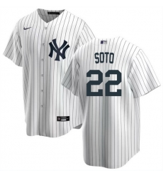 Youth New York Yankees 22 Juan Soto White Cool Base Stitched Baseball Jersey