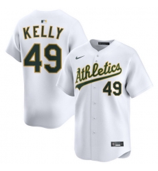 Men Athletics Nike Home Limited Custom Jersey White Kelly Michael 49 Men Athletics Nike Home Limited Custom Jersey White Kelly Michael 49