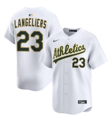 Men Athletics Nike Home Limited Custom Jersey White Langeliers Shea 23