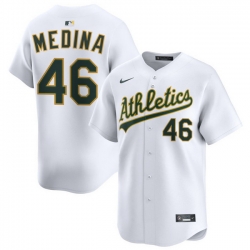 Men Athletics Nike Home Limited Custom Jersey White Medina Luis 46