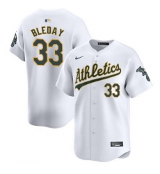 Men Oakland Athletics 33 JJ Bleday White 2024 Home Limited Stitched Jersey