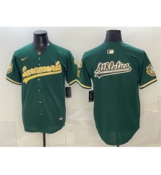 Men Oakland Athletics Team Big Logo 2026 Green Alternate Sacramento Celebrating 125 Years Vapor Limited Stitched Baseball Jerseys