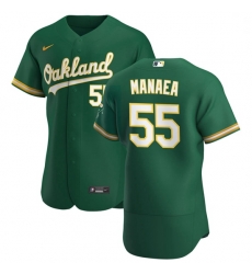 Oakland Athletics 55 Sean Manaea Men Nike Kelly Green Alternate 2020 Authentic Player MLB Jersey