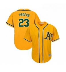 Youth Oakland Athletics 23 Jurickson Profar Replica Gold Alternate 2 Cool Base Baseball Jersey 