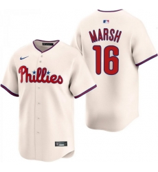 Men Philadelphia Phillies 16 Brandon Marsh Cream jersey Men Philadelphia Phillies 16 Brandon Marsh Cream jersey