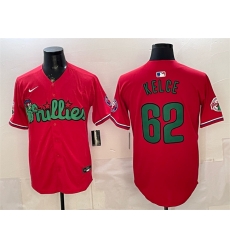 Men Philadelphia Phillies 62 Jason Kelce Red Phanatic Limited Stitched Jersey Men Philadelphia Phillies 62 Jason Kelce Red Phanatic Limited Stitched Jersey