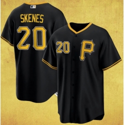 Men Pittsburgh Pirate Paul Skenes #20 Black Stitched Flex Base Stitched MLB jersey