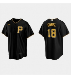 Men Pittsburgh Pirates 18 Ben Gamel Black Cool Base Stitched Jerse