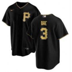 Men Pittsburgh Pirates Ji Hwan Bae #3 Nike Black Stitched MLB Cool Base Jersey