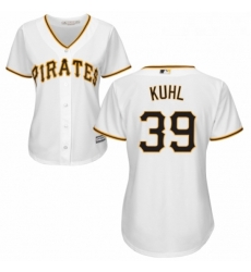 Womens Majestic Pittsburgh Pirates 39 Chad Kuhl Authentic White Home Cool Base MLB Jersey 