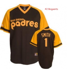 Men San Diego Padres 2 Xander Bogaerts Cooperstown Collection THROWBACK Baseball Jersey Brown