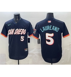 Men San Diego Padres 5 Ramon Laureano Obsidian 2026 City Connect Stadium Stitched Baseball Jersey Men San Diego Padres 5 Ramon Laureano Obsidian 2026 City Connect Stadium Stitched Baseball Jersey