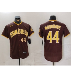 Nike Men San Diego Padres 44 Musgrove Brown Tan Authentic Alternate Player Jersey 1