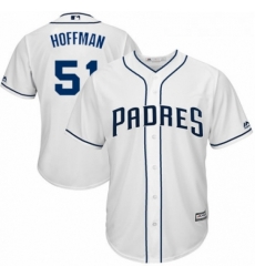 Youth Majestic San Diego Padres 51 Trevor Hoffman Replica White Home Cool Base MLB Jersey 