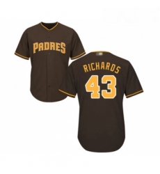 Youth San Diego Padres 43 Garrett Richards Replica Brown Alternate Cool Base Baseball Jersey 