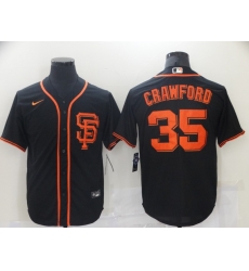 Men Nike San Francisco Giants 35 Brandon Crawford Black Cool Base Player MLB Jersey