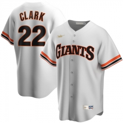 Men San Francisco Giants 22 Will Clark Nike Home Cooperstown Collection Player MLB Jersey White