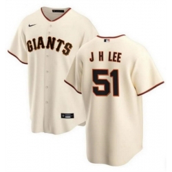 Men San Francisco Giants 51 Jung Hoo Lee Cream Cool Base Stitched Baseball Jersey