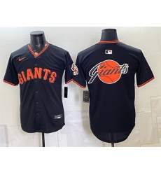 Men San Francisco Giants Team Big Logo Black Limited Stitched Baseball Jersey Men San Francisco Giants Team Big Logo Black Limited Stitched Baseball Jersey