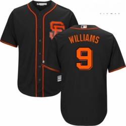 Mens Majestic San Francisco Giants 9 Matt Williams Replica Black Alternate Cool Base MLB Jersey