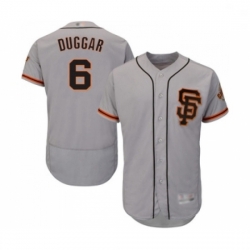 Mens San Francisco Giants 6 Steven Duggar Grey Alternate Flex Base Authentic Collection Baseball Jersey