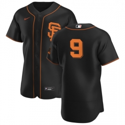 San Francisco Giants 9 Brandon Belt Men Nike Black Alternate 2020 Authentic Player MLB Jersey