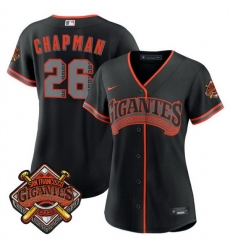 Women San Francisco Giants 26 Matt Chapman Black 2026 Alternate Stadium Stitched Baseball Jersey Women San Francisco Giants 26 Matt Chapman Black 2026 Alternate Stadium Stitched Baseball Jersey