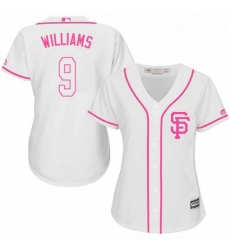 Womens Majestic San Francisco Giants 9 Matt Williams Replica White Fashion Cool Base MLB Jersey